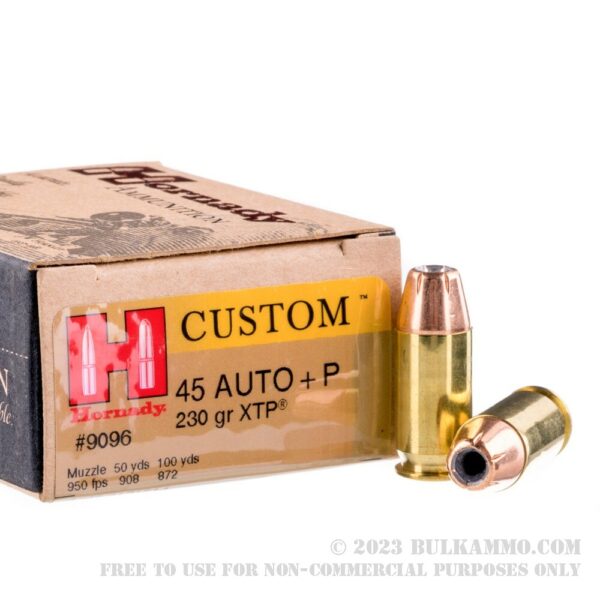 200 Rounds of .45 ACP Ammo by Hornady - 230gr JHP