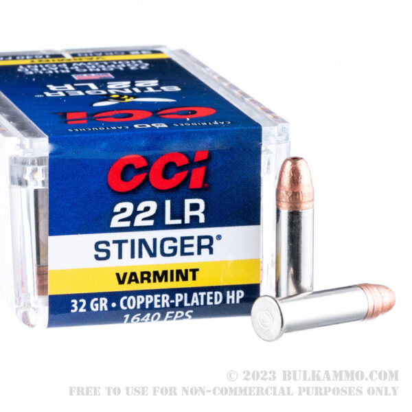 50 Rounds of .22 LR Stinger Ammo by CCI - 32 gr CPHP - Image 4