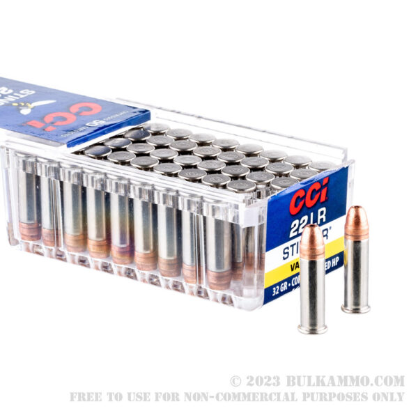 50 Rounds of .22 LR Stinger Ammo by CCI - 32 gr CPHP - Image 3