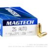 50 Rounds of .25 ACP Ammo by Magtech - 50gr FMJ - Image 3