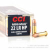 100 Rounds of .22 LR Ammo by CCI Mini-Mag - 36gr CPHP
