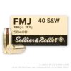 50 Rounds of .40 S&W Ammo by Sellier & Bellot - 180gr FMJ - Image 2