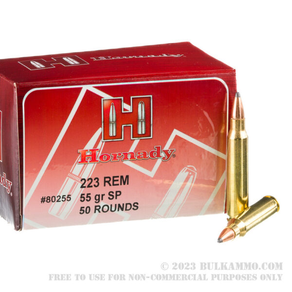 50 Rounds of .223 Ammo by Hornady - 55gr SP - Image 2