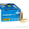 50 Rounds of .25 ACP Ammo by Prvi Partizan - 50gr FMJ