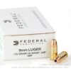 50 Rounds of 9mm Ammo by Federal - 115gr JHP HI-SHOK - Image 3