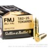 50 Rounds of 7.62 Tokarev Ammo by Sellier & Bellot - 85gr FMJ - Image 3