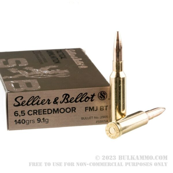 500 Rounds of 6.5 mm Creedmoor Ammo by Sellier & Bellot - 140gr FMJBT - Image 4