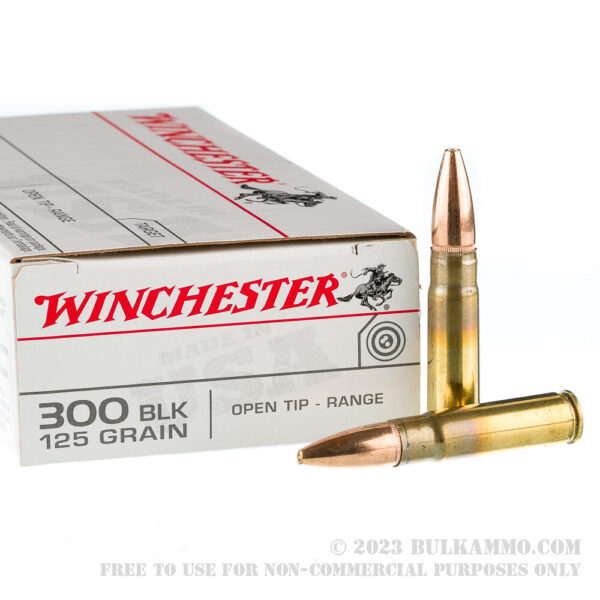 200 Rounds of .300 AAC Blackout Ammo by Winchester USA - 125gr Open Tip - Image 3