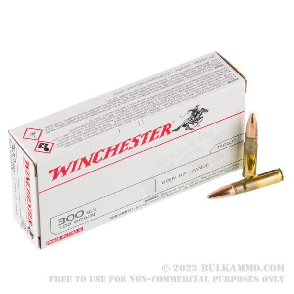 200 Rounds of .300 AAC Blackout Ammo by Winchester USA - 125gr Open Tip - Image 4