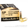 50 Rounds of 9mm Ammo by Sellier & Bellot - 124gr SP - Image 3