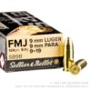 50 Rounds of 9mm Ammo by Sellier & Bellot - 124gr FMJ - Image 4