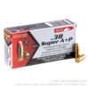 50 Rounds of .38 Super Ammo by Aguila - 130gr FMJ - Image 2