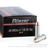 50 Rounds of .38 Spl +P Ammo by Blazer - 158gr FMJ - Image 3