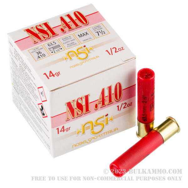 25 Rounds of .410 Ammo by NobelSport - 1/2 ounce #7 1/2 shot - Image 4