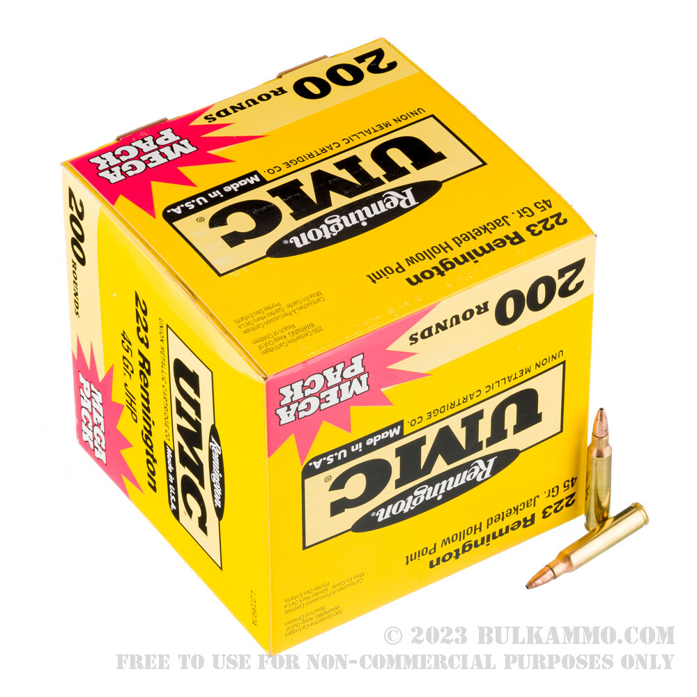 200 Rounds of .223 Ammo by Remington UMC - 45gr JHP - Image 4