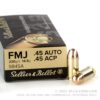 50 Rounds of .45 ACP Ammo by Sellier & Bellot - 230gr FMJ - Image 3