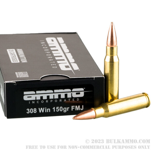 500 Rounds of .308 Win Ammo by Ammo Inc. - 150gr FMJ - Image 4