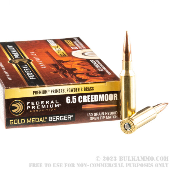 200 Rounds of 6.5 mm Creedmoor Ammo by Federal Gold Medal Berger - 130gr OTM - Image 4