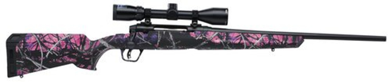Savage Axis II XP Compact 243 Winchester, With 3X9X40 Scope, 20" Barrel,, , Synthetic, MuddyGirl, 4 rd