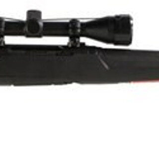 Savage Axis XP Compact, 223 Rem, 20" Barrel, Black Color, Black Polymer Stock, Weaver 3-9x40 Scope, 4Rd, Detachable Box Magazine
