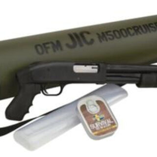 Mossberg Just In Case 500 Shotgun Package, Blue, Green Tube