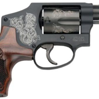 Smith & Wesson SW Model 442 38 SPL 1 7/8" Snub Nose Barrel, Engraved Black & Grip, 5 Shot