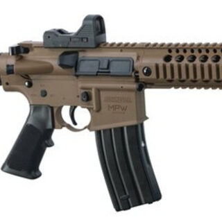 Crosman, BM MPW Red Dot, Air Rifle, BB, 430 Feet Per Second, Black / Flat Dark Earth, Adjustable Butt Stock, Full Auto BB Rifle, 25Rd