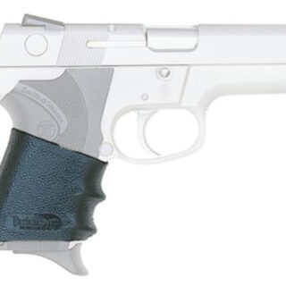 Pachmayr Slip-On Grip, Medium Auto Size 3, Finger Grooves, Black Rubber