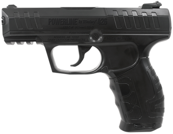 Daisy 426, CO2 Pistol, BB, 430 Feet Per Second, 6.758" Barrel, Black Color, 15Rd Capacity