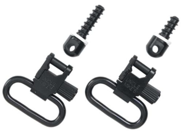 Uncle Mike's 1" Black Quick Detach Sling Swivels For Bolt Action Rifles