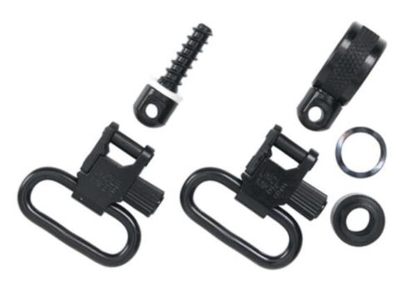 Uncle Mike's 1" Black Sling Swivels 115 Browning BLR Lever, Quick Detach