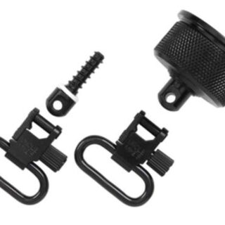 Uncle Mike's Mag Cap & Wood Screw, Swivel, Black, 1"