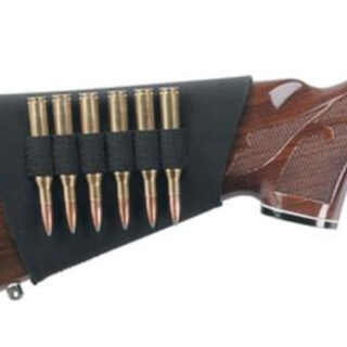 Uncle Mike's Rifle Butt Stockshell Holder 48-3, Black Neoprene, 6 Rounds