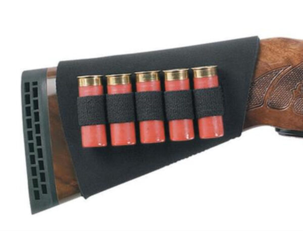 Uncle Mike's Shotgun Butt Stockshell Holder 49-3, Black Neoprene, 5 Shells