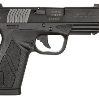 Bersa BPCC 9mm, 4" Barrel, Integral Grip, Black Frame, Black Steel Slide, 8rd