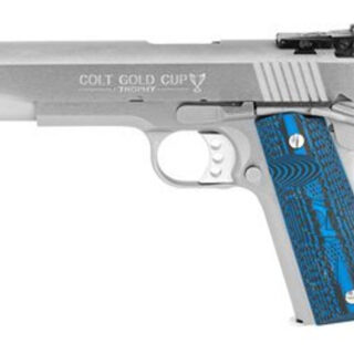 Colt Gold Cup Lite 1911 45 ACP, 5" Barrel, SS Brushed Finish, G10 Grips, 8Rd, Fiber Optic Front Sight