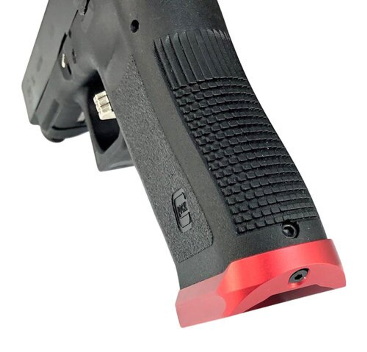 Cross Armory Flared Magwell Compatible with Glock Gen1-3 Aluminum Red Hardcoat Anodized - Image 3