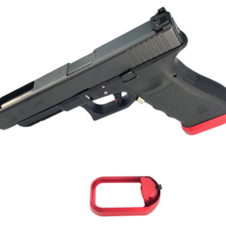 Cross Armory Flared Magwell Compatible with Glock Gen1-3 Aluminum Red Hardcoat Anodized