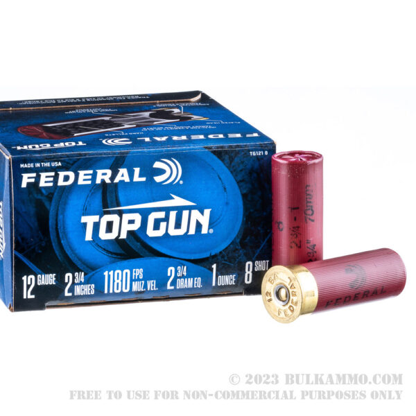 25 Rounds of 12ga Ammo by Federal - 1 ounce #8 shot - Image 3