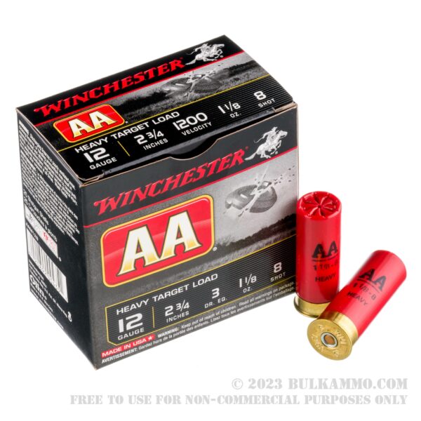 25 Rounds of 12ga 2-3/4" Ammo by Winchester - 1 1/8 ounce #8 shot - Image 4