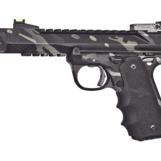 Volquartsen Black Mamba 22 LR, 4.5" Barrel, Hi-Viz Front & Target Rear, Black Camo