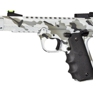 Volquartsen Black Mamba .22 LR, 4.5" Barrel, Hi-Viz Front & Target Rear, Arctic Camo, 10rd