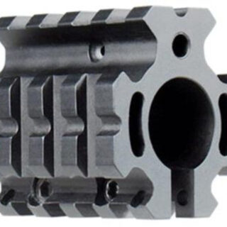 Leapers, Inc. - UTG Model 4/15 Gas Block, Fits AR Rifles, Low Profile Quad Rail Gas Block for .75" Barrel, Black