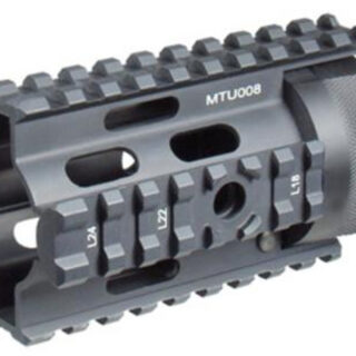 Leapers, Inc. - UTG Quad Rail System, 4" Free Floating, for AR-15 Pistol, Slim Profile, Black