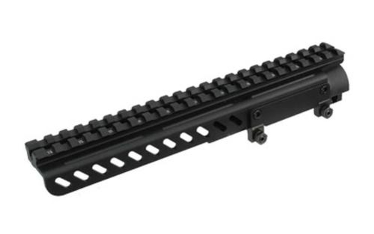 Leapers, Inc. - UTG Receiver Cover Mount, Fits SKS, with 22 Slots and Shell Deflector, Black