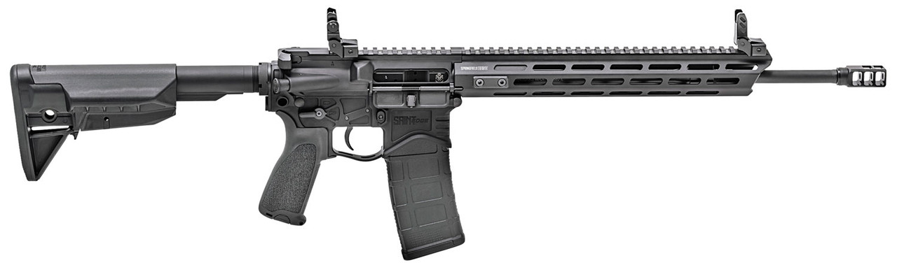 Springfield SAINT Edge AR-15 223/556, 16" Barrel, Mid-Length Gas System, Billet Lower, Flip Up Sights, 30rd Mag