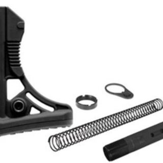 Leapers, Inc. - UTG Model 4, Combat Ops S3, Stock Kit, 6-Position Mil-Spec Stock Assembly, includes Extension Tube, Buffer, Buffer Spring, Tear-drop Ring and Castle Nut, Black