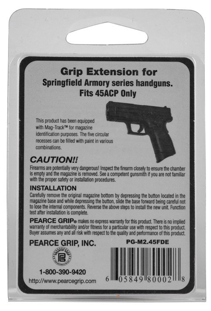 Pearce Grip Springfield Armory XD Grip Extension Springfield XD Textured Polymer, Flat Dark Earth - Image 2