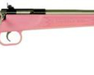 Keystone Crickett 22LR, 16.12", Pink Synthetic Stock, Stainless Steel