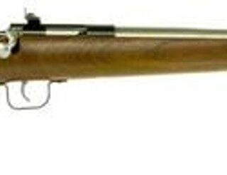 Keystone Crickett 22LR, 16.125", Walnut Stock, Stainless Steel